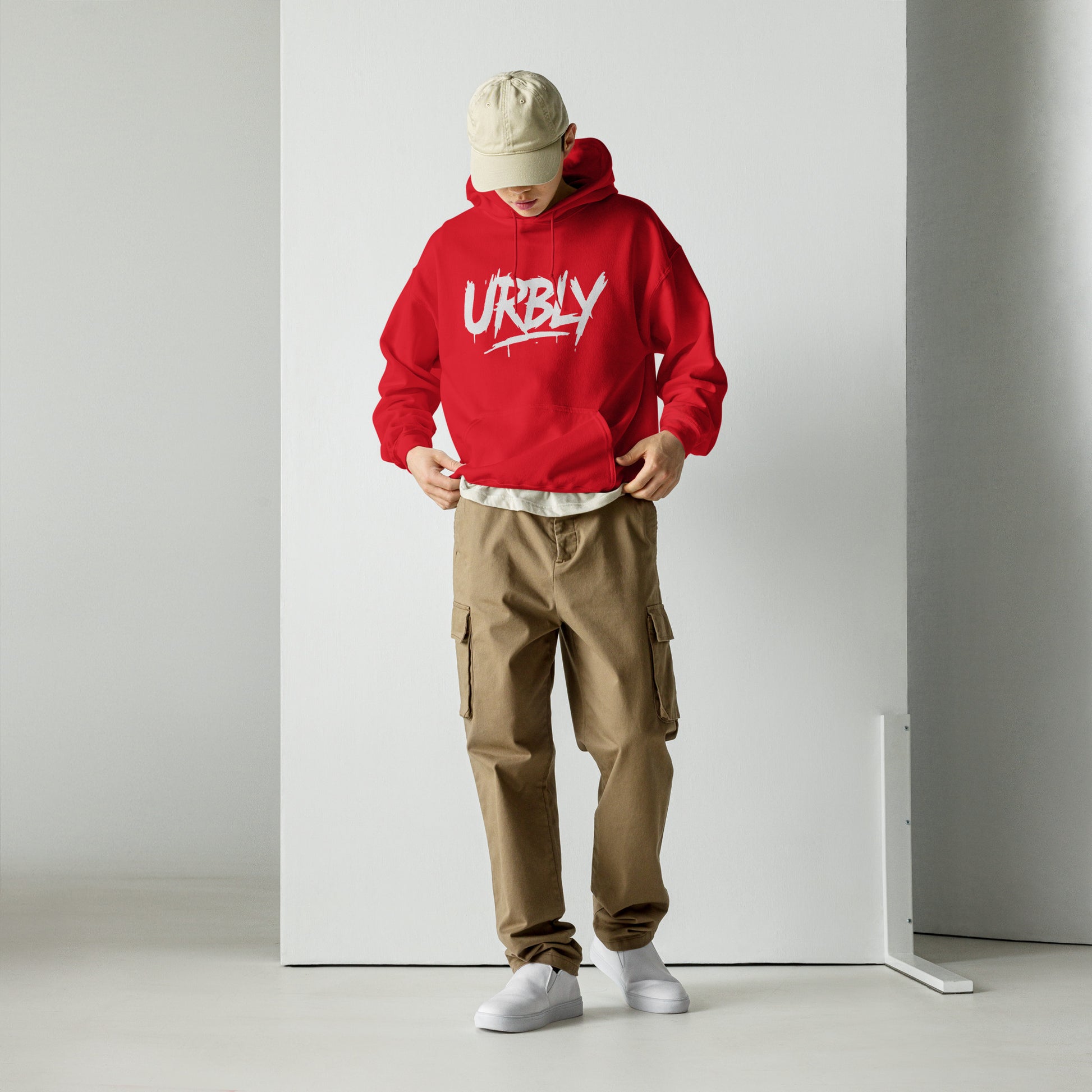 URBLY Street Pulse Hoodie – Rojo Intenso