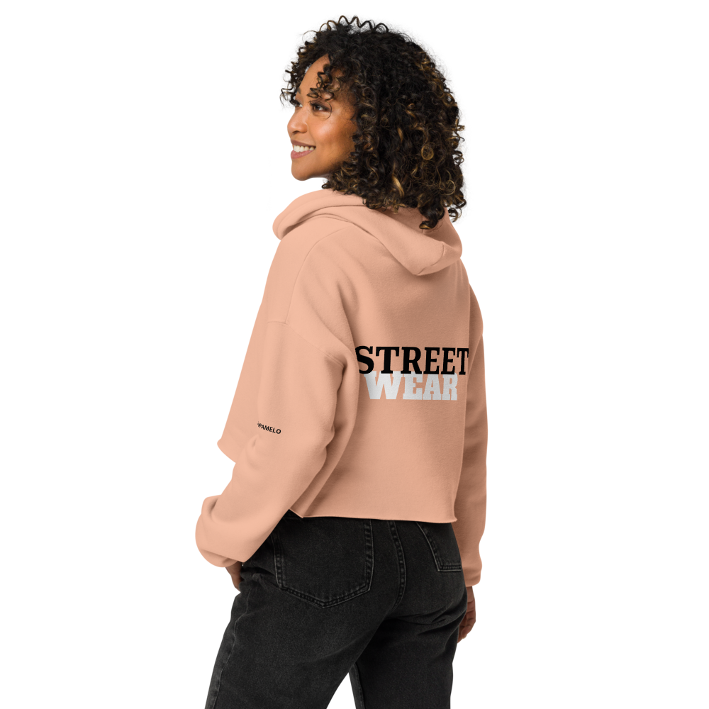 Cropped Hoodie "STREET WEAR" Durazno – Estilo Urbano con Actitud